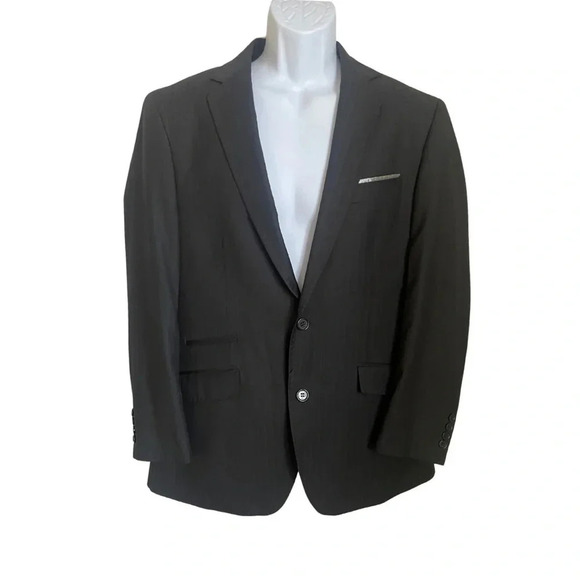 Statement Italy Confidence Blazer Suit Jacket Men's 40R Black - - Picture 1 of 13